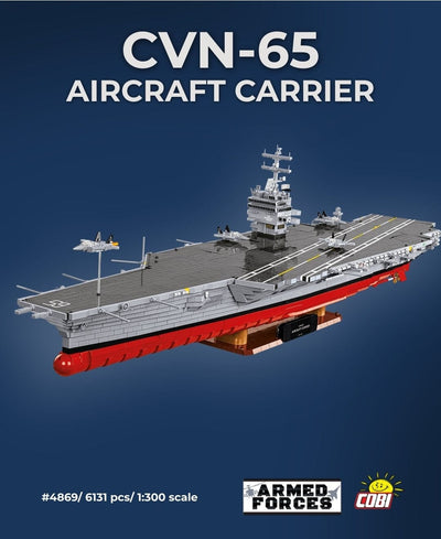Aircraft Carrier CVN-65 brick model ship- COBI 4869 - 6131 bricks Ship Cobi 
