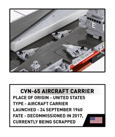 Aircraft Carrier CVN-65 brick model ship- COBI 4869 - 6131 bricks Ship Cobi 