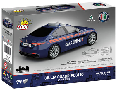 Alfa Romeo Gulia Quadr. Carabinieri brick model car - COBI 24654 - 99 bricks car COBI 
