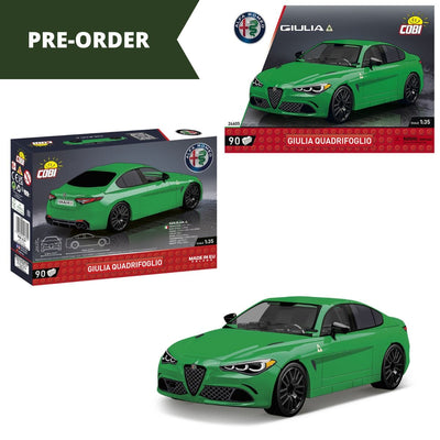 Alfa Romeo Gulia Quadrifoglio brick model car.- COBI 24605 - 90 bricks car COBI 