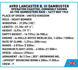 Avro Lancaster Bomber B III ''Dambusters'' brick plane model EXECUTIVE EDITION- COBI 5758- 1747 bricks Planes Cobi 