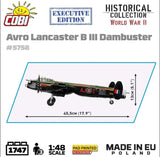 Avro Lancaster Bomber B III ''Dambusters'' brick plane model EXECUTIVE EDITION- COBI 5758- 1795 bricks Planes Cobi 