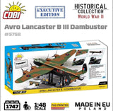 Avro Lancaster Bomber B III ''Dambusters'' brick plane model EXECUTIVE EDITION- COBI 5758- 1795 bricks Planes Cobi 