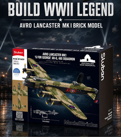 Avro Lancaster Mk I brick plane model - Sluban M38-B1609- 1382 bricks Planes SLUBAN 