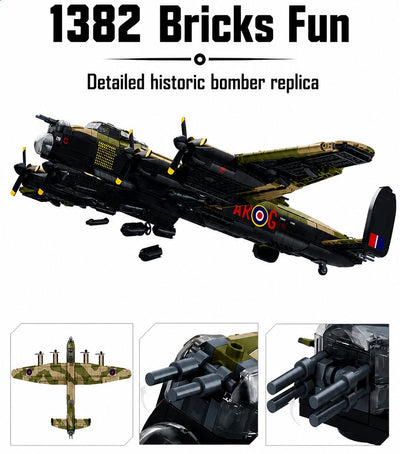 Avro Lancaster Mk I brick plane model - Sluban M38-B1609- 1382 bricks Planes SLUBAN 