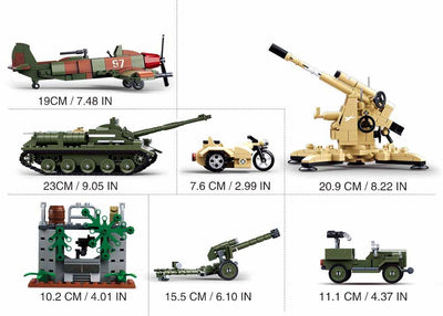 Battle of Kursk brick tank model - Sluban M38-B0697 - 998 bricks Tank SLUBAN 