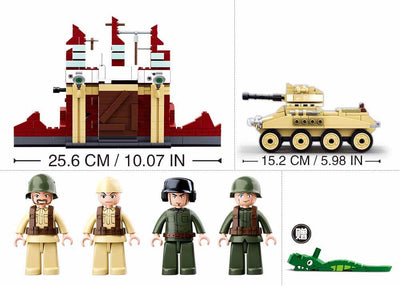 Battle of Stalingrad brick tank model - Sluban M38-B0696 - 479 bricks Tank SLUBAN 