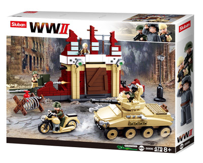 Battle of Stalingrad brick tank model - Sluban M38-B0696 - 479 bricks Tank SLUBAN 