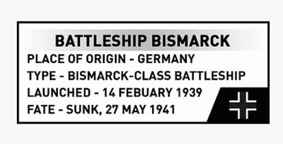Battleship Bismarck battleship brick model- COBI 4860 - 3080 bricks Ship Cobi 