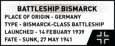 Battleship Bismarck brick model - COBI 4854 - 590 bricks Ship Cobi 