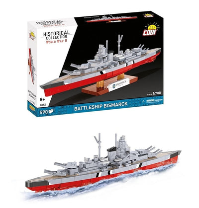 Battleship Bismarck brick model - COBI 4854 - 590 bricks Ship Cobi 