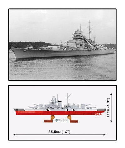 Battleship Bismarck brick model - COBI 4854 - 590 bricks Ship Cobi 