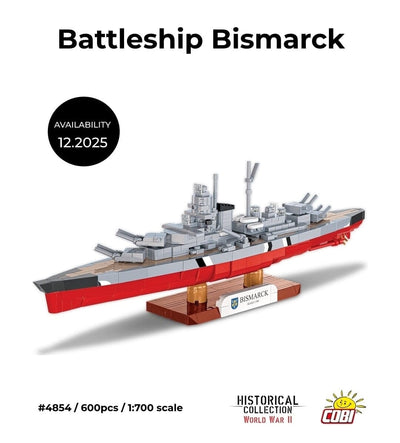 Battleship Bismarck brick model - COBI 4854 - 600 bricks Ship Cobi 