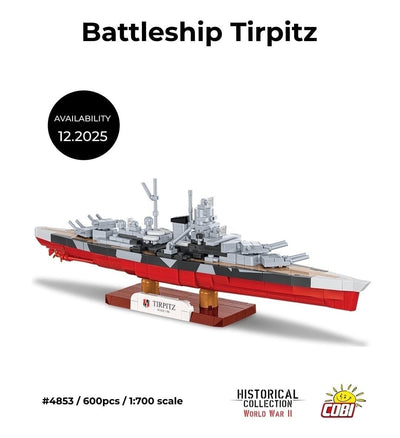 Battleship Tirpitz brick model - COBI 4853 - 600 bricks Ship Cobi 
