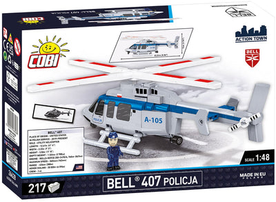 Bell 407 Policja helicopter brick model - COBI 26628 - 217 bricks Planes Cobi 