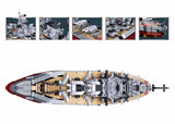 Bismarck battleship brick model - Sluban M38-B1102 - 1849 bricks Ship SLUBAN 