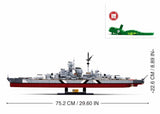 Bismarck battleship brick model - Sluban M38-B1102 - 1849 bricks Ship SLUBAN 
