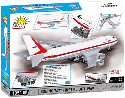 Boeing 747 First Flight 1969 brick plane model - COBI 26609 - 1051 bricks Planes COBI 
