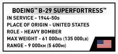 Boeing B-29 Superfortress brick plane model - COBI 5774 - 1050 bricks Planes Cobi 