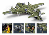Boeing B17Gs "Flying Fortress" brick plane model - Sluban M38-B1367- 1270 bricks Planes SLUBAN 