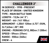 Challenger 2 brick tank model - COBI 2627 - 950 bricks Tank COBI 