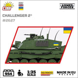 Challenger 2 brick tank model - COBI 2627 - 950 bricks Tank COBI 