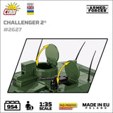 Challenger 2 brick tank model - COBI 2627 - 950 bricks Tank COBI 