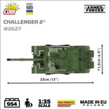 Challenger 2 brick tank model - COBI 2627 - 950 bricks Tank COBI 