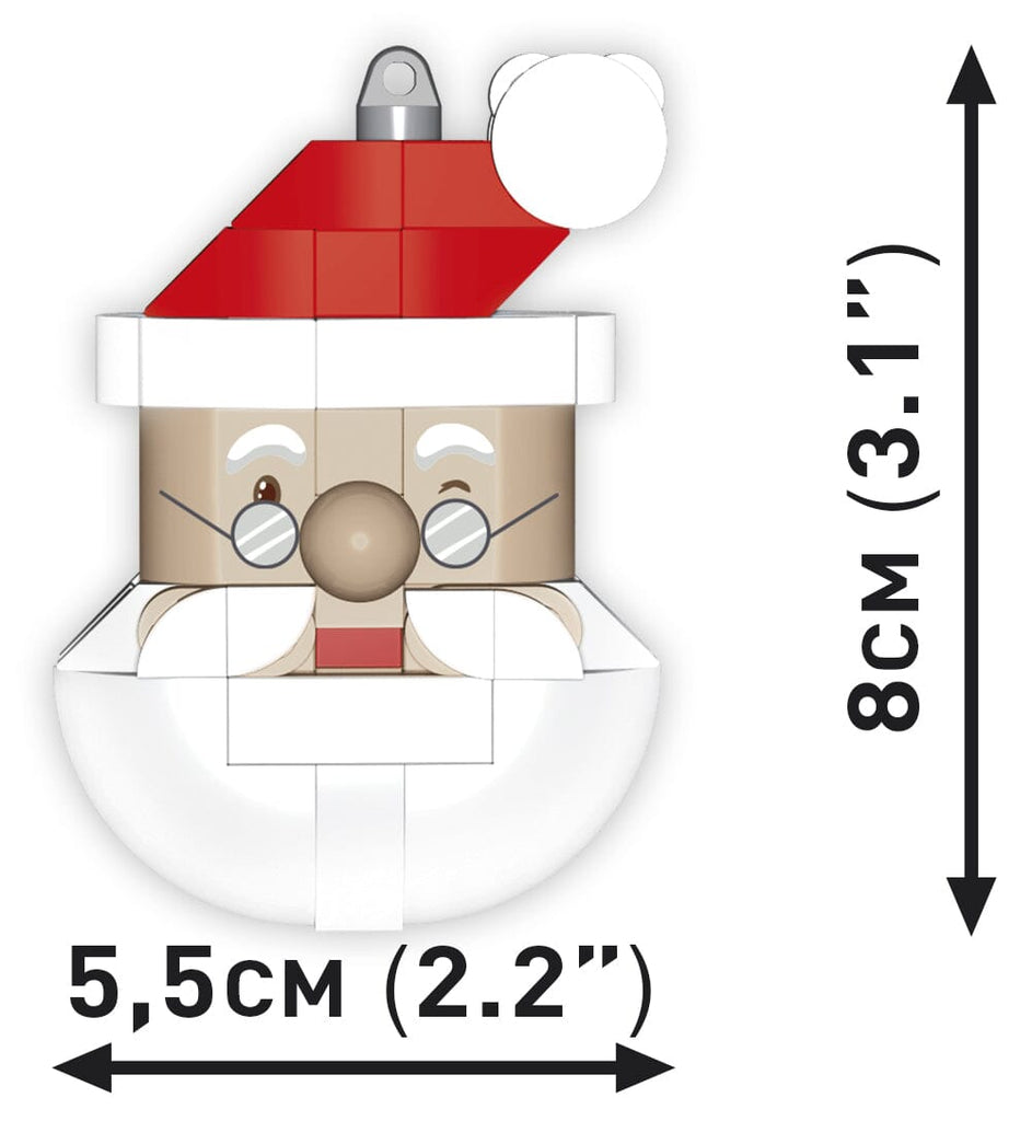 Santa Brick Christmas Santa brick model decoration - COBI 20011 - 74 bricks ...