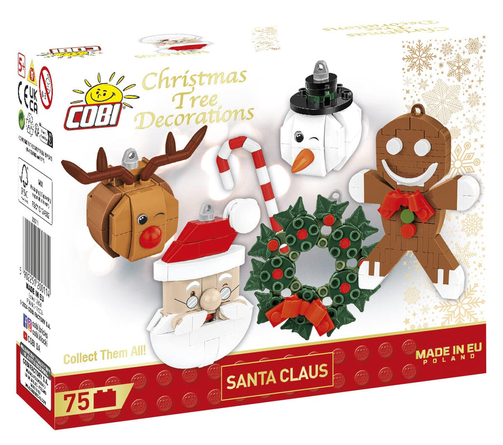 Santa Brick Christmas Santa brick model decoration - COBI 20011 - 74 bricks ...