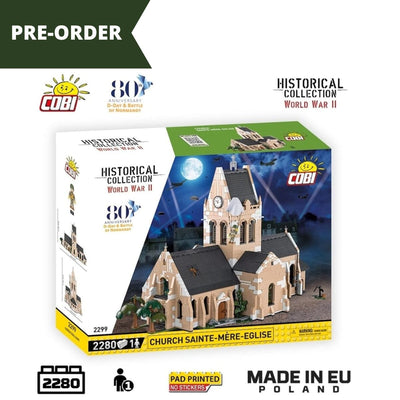 Church Sainte-Mere-Eglise brick model - COBI 2299 - 2280 bricks Other Military Cobi 