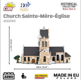 Church Sainte-Mere-Eglise - COBI 2299 - 2255 bricks Other Military Cobi 
