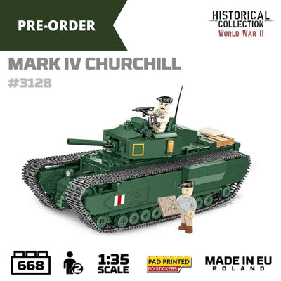 Churchill MK.IV brick tank model - COBI 3128 - 668 bricks Tank Cobi 