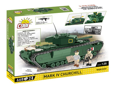 Churchill MK.IV brick tank model - COBI 3128 - 668 bricks Tank Cobi 