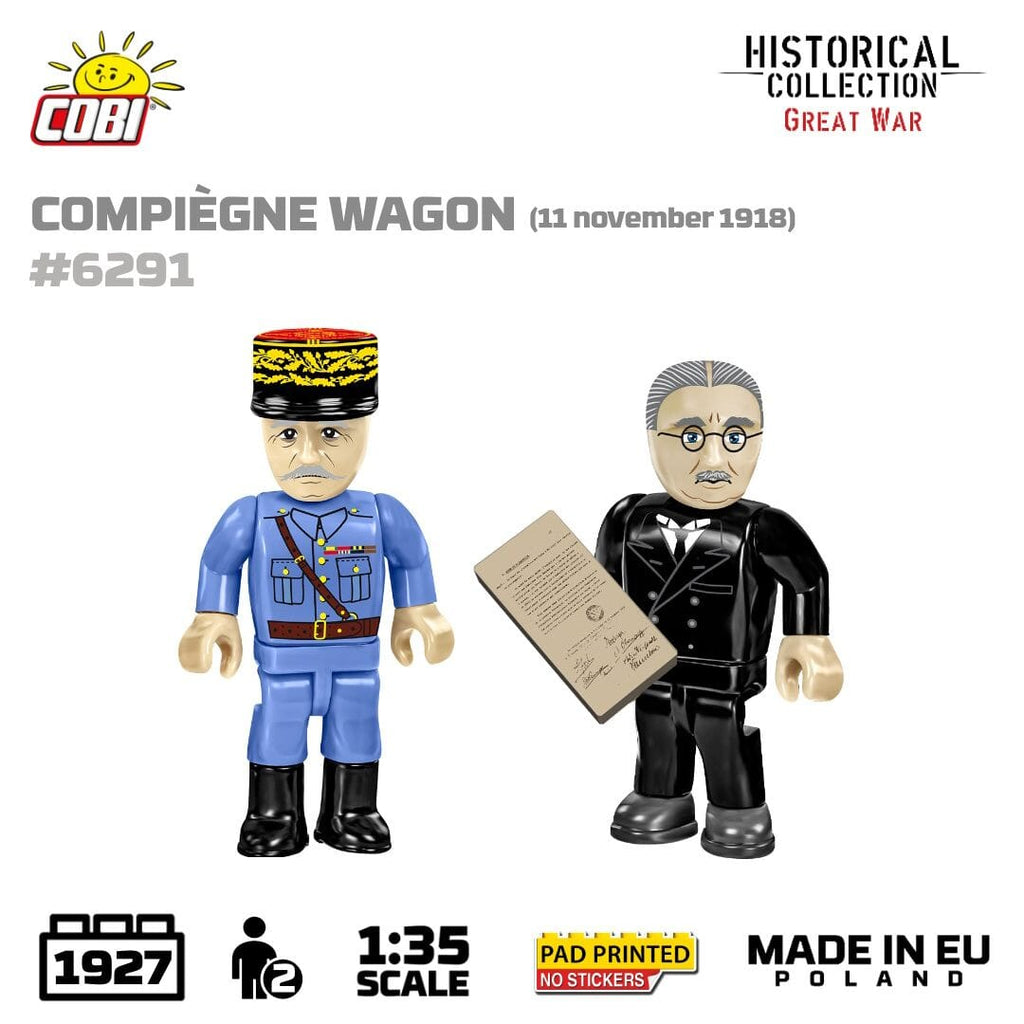 6d291 Compiegne wagon brick model 1918 - COBI 6291 - 1945 bricks – BRICKTANKS