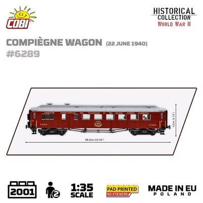 Compiegne wagon brick model 1940 - COBI 6289 - 2030 bricks Toys & Games Cobi 