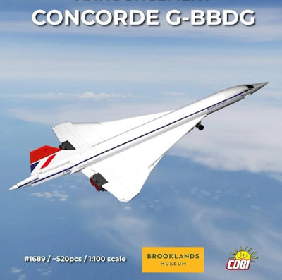 Concorde G-BBDG brick plane model - COBI 1689 - 520 bricks Planes Cobi 