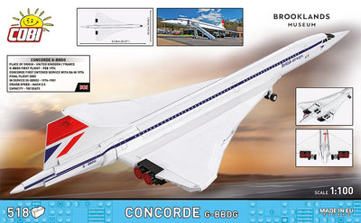 Concorde G-BBDG brick plane model - COBI 1689 - 520 bricks Planes Cobi 