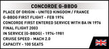 Concorde G-BBDG brick plane model - COBI 1689 - 520 bricks Planes Cobi 
