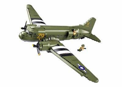 Douglas C-47S Skytrain (Dakota) brick plane model - Sluban M38-B1366 - 1015 bricks Planes SLUBAN 