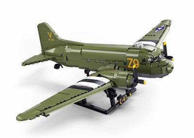 Douglas C-47S Skytrain (Dakota) brick plane model - Sluban M38-B1366 - 1015 bricks Planes SLUBAN 