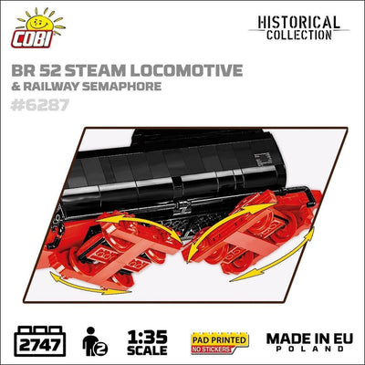 DRB Class 52 Steam Locomotive & Semaphore brick model - COBI 6287 - 2747 bricks Toys & Games Cobi 