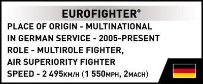 Eurofighter Typhoon (Germany) brick plane model - COBI 5848A - 675 bricks Planes Cobi 
