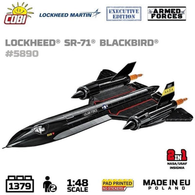 Executive Edition Lockheed SR-71 Blackbird brick aircraft model - COBI 5890 - 1379 bricks Planes Cobi 