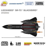 Executive Edition Lockheed SR-71 Blackbird brick aircraft model - COBI 5890 - 1379 bricks Planes Cobi 