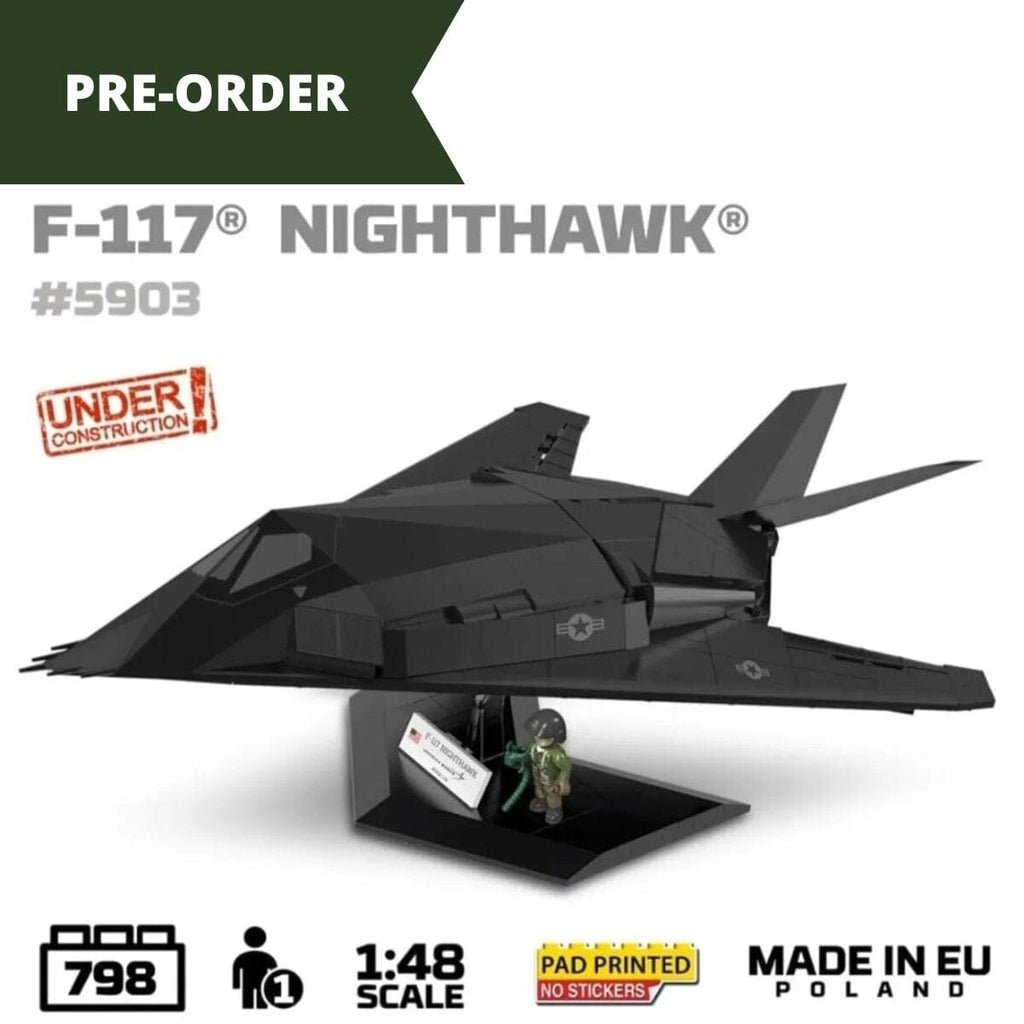 COBI Maquette F-117 Nighthawk - 795 Pièces à L'échelle 1:48, Inclut Figurine De Pilote Et Bombes - 10