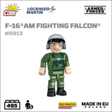 F-16 AM Fighting Falcon brick plane model - COBI 5913 - 499 bricks Planes Cobi 