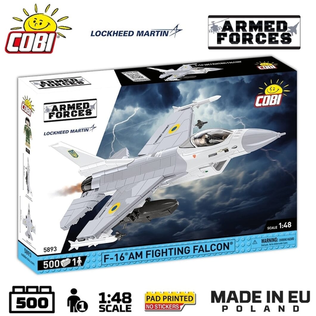 F-16 AM Fighting Falcon plane brick model - COBI 5893 - 500 bricks