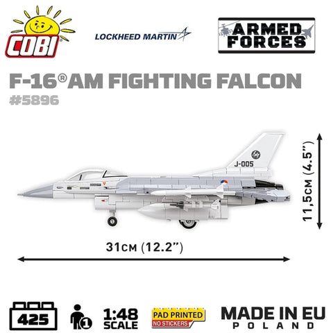 COBI Falco Da Combattimento F-16AM – Set Mattoncini 5896, 425 Pezzi, Colore Grigio, Nuovo 2024 - Foto 3