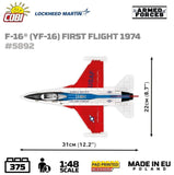 F-16 (YF-16) Fighting Falcon plane brick model - COBI 5892 - 373 bricks First Flight Edition 1974 Planes Cobi 